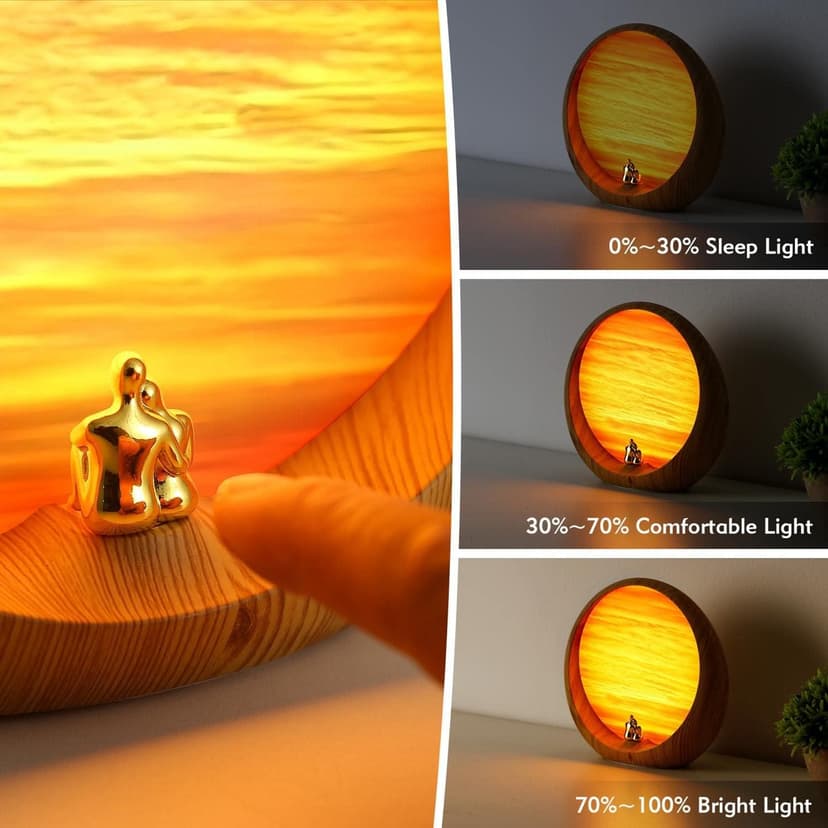 mamre Golden Sunset Lamp Gifts Idea Anniversary Valentine’s Birthday Mother's Day Gifts Home Decoration Unique Table Lamp Gift
