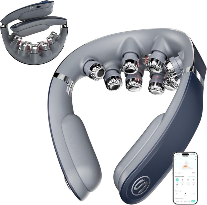 HSA Eligible Heat and Vibration Cordless Travel Massager, Birthday Gifts Foldable Neck Massager for Office Home Car Travel SKG FSA G7 Pro Fold Neck Massager for Strain Relief Deep Tissue B0CR5YHBVC