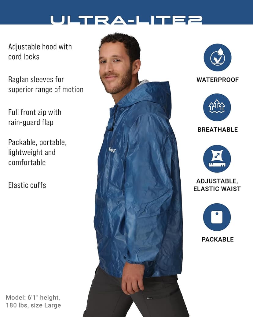 FROGG TOGGS Men's Ultra-Lite2 Waterproof Rain Jacket