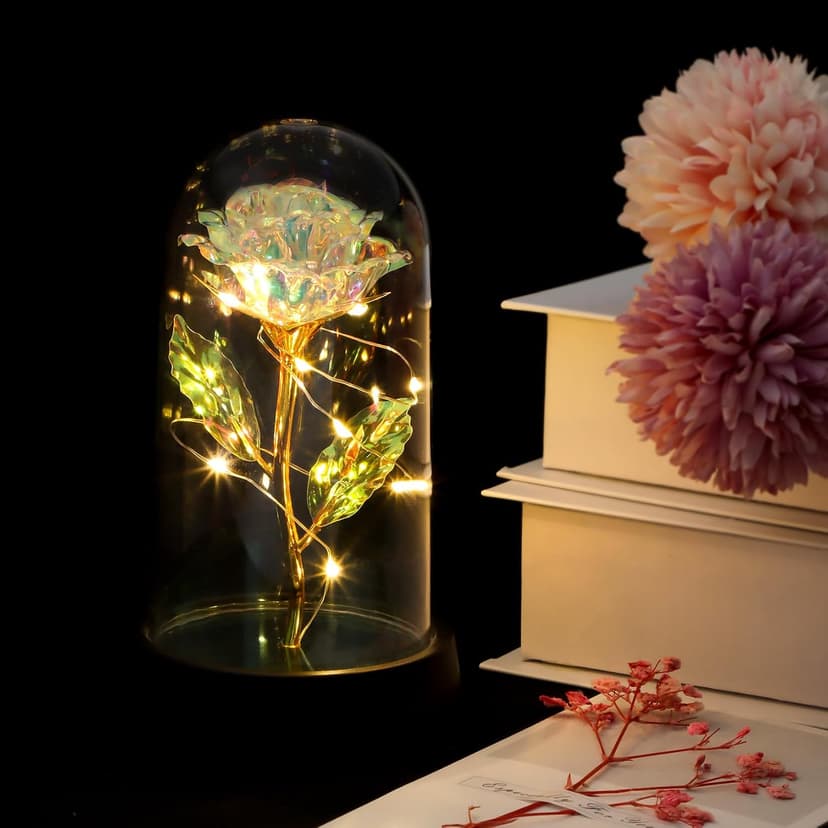 with Luxury Flannel Blanket, Light-up Rose Flower - Unique Self Care Gift Basket for Mom, Wife, Friends Birthday and Get Well Gifts for Women - Relaxing Spa Care Package B0DCN225F9