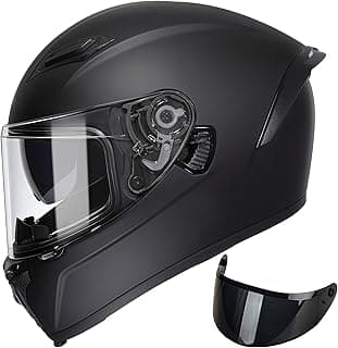 TRIANGLE Motorcycle Helmets Full face Helmet for Adults Men and Women Dual Visor with Internal Sunshield DOT Approved