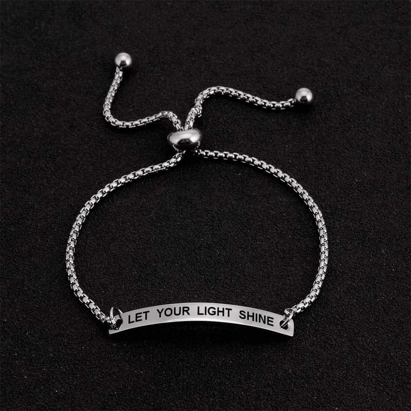 SOUSYOKYOSAM Women Bracelets for Women, Stainless Steel Inspiration Motivational Jewelry Gifts for Girl B07SLKDT79