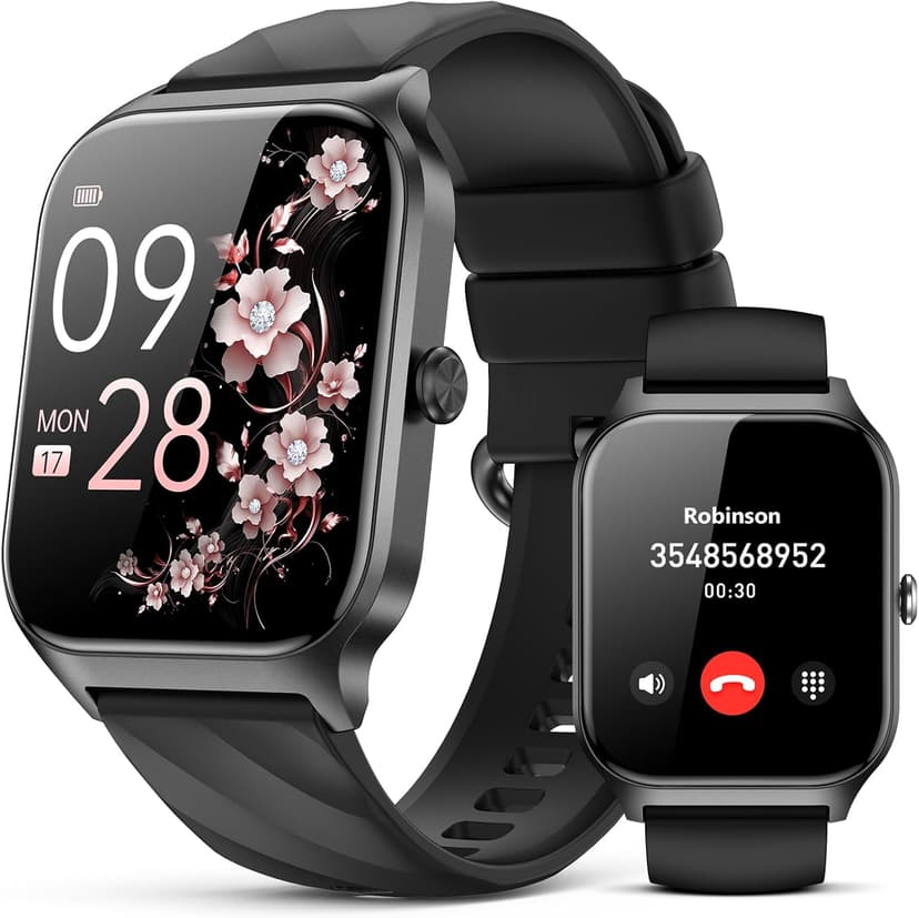 Smart Watch for Women Men,(Answer/Make Call) 1.83'' HD Fitness Activity Tracker Smartwatch for Android iPhone iOS Compatible,IP68 Waterproof Step Counter Watch with Sleep Monitor/120+ Sports Modes