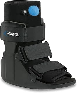 United Ortho United Ortho USA14115 Short Air Cam Walker Fracture Boot, Medium, Black