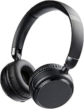 Amazon Basics Bluetooth Headphones Wireless with Microphone, On Ear, 35 Hour Playtime, Foldable, One Size, Collapsible Travel Friendly, Black