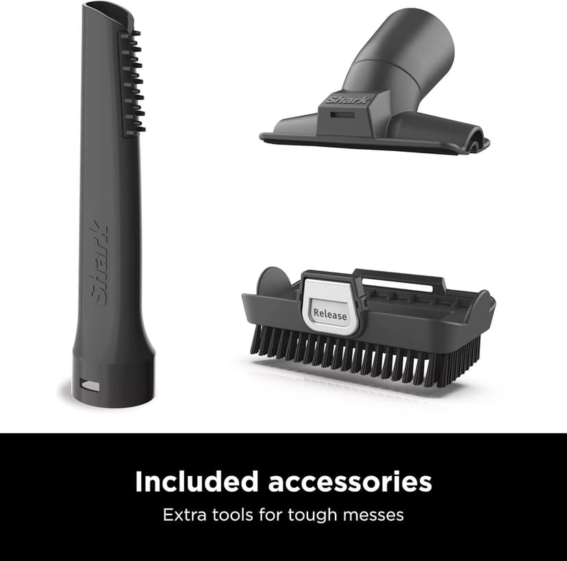 Shark HV343AMZ Rocket Corded Stick Vacuum with Self-Cleaning Brushroll, Lightweight & Maneuverable, Perfect for Pet Hair Pickup, Converts to a Hand Vacuum, Crevice Upholstery Tools, Blue/Silver