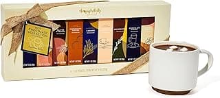 Thoughtfully Gourmet Hot Chocolate Gift Set, Flavors Include Salted Caramel, Peppermint, French Vanilla and More, Packaged in Gift Box with Bow, Set of 9