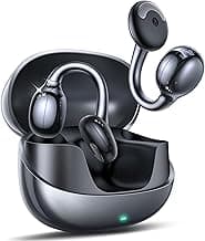 JOYROOM OE3 Clip-On Open Ear Earbuds Wireless Bluetooth Headphones for Running Workout Sport Ultra-Light Comfort Deep Bass Powerful Sound Auto L-R Recognition Multipoint Connection for Daily Use，Black