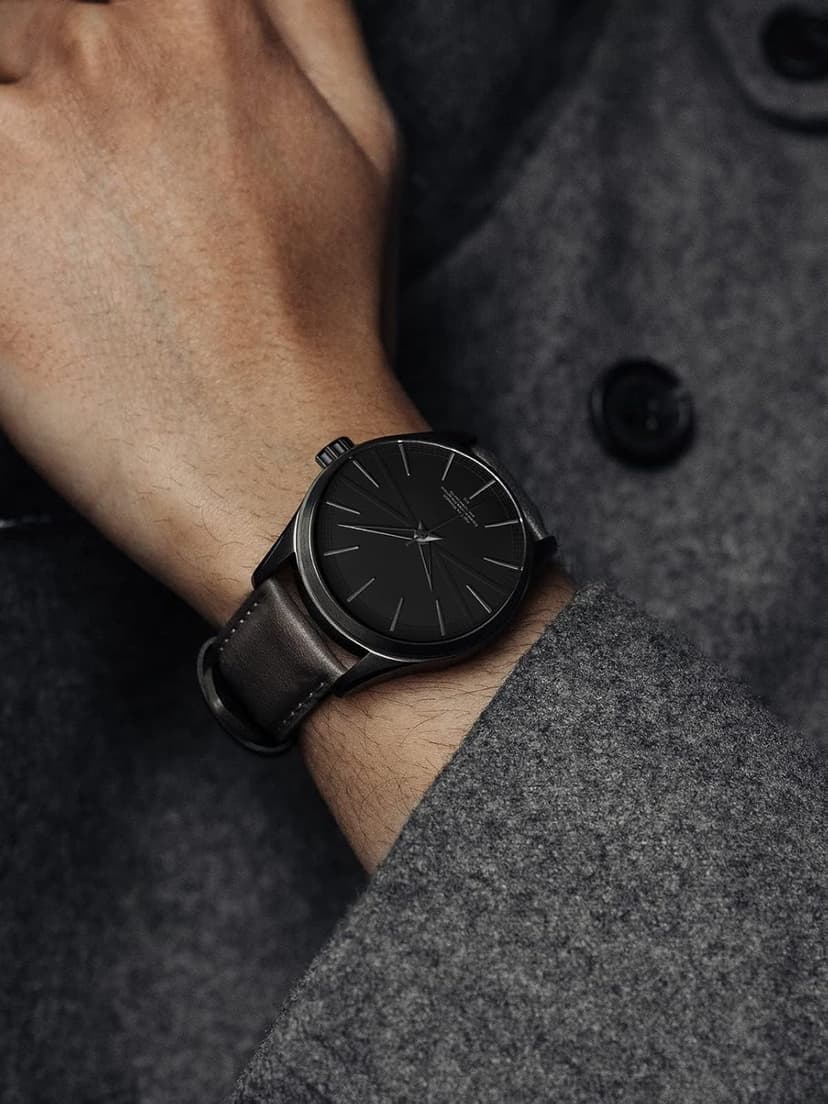 AGEN KGEN Mens Watches Ultra-Thin Minimalist Waterproof Fashion Simple Business Wrist Watch for Men Unisex Dress with Leather Band