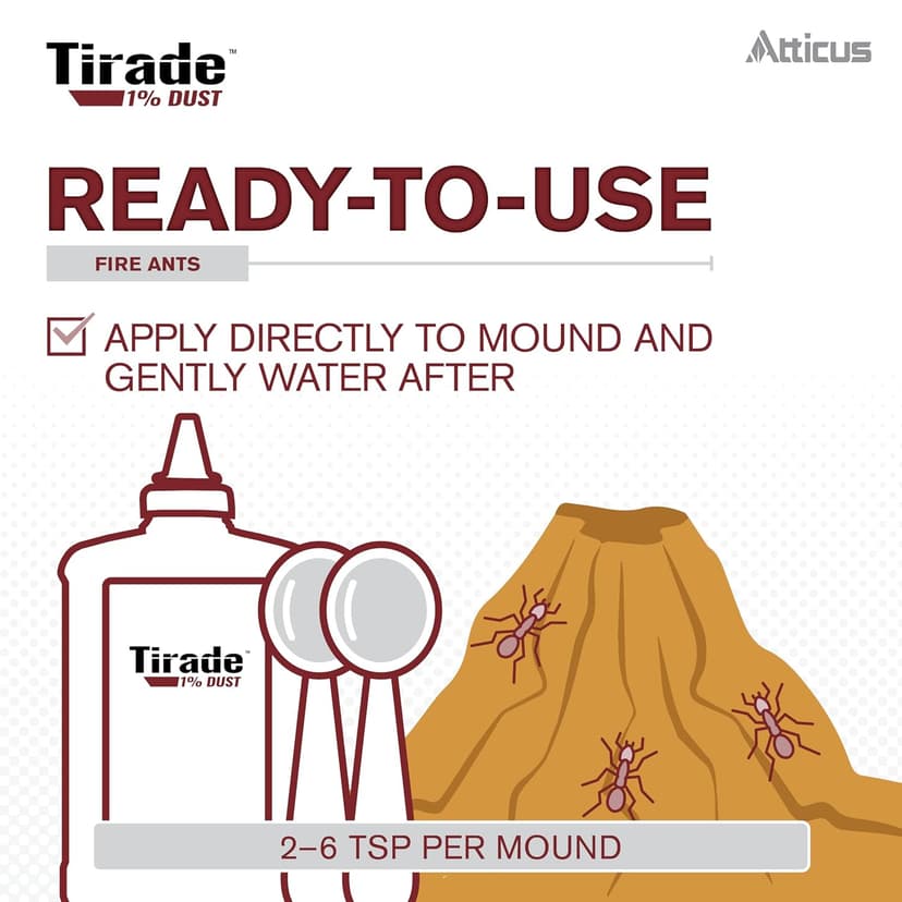 Atticus Tirade 1% Cyfluthrin Dust Insecticide (1.25 lb) - Ready-to-Use Insect Killer - Indoor and Outdoor Control of Ants, Bees, Wasps, Hornets, Cockroaches and Many Other pests