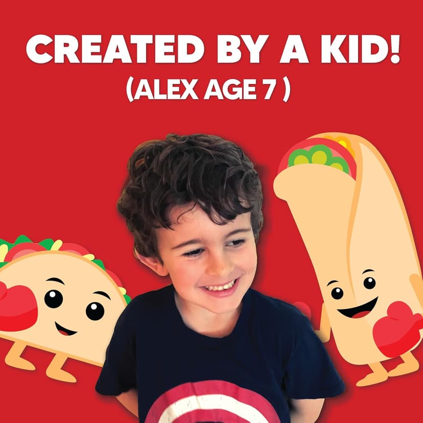 Taco vs Burrito - The Wildly Popular Surprisingly Strategic Card Game Created by a 7 Year Old - 5 Ways to Play - a Family-Friendly Party Game for Kids, Teens & Adults