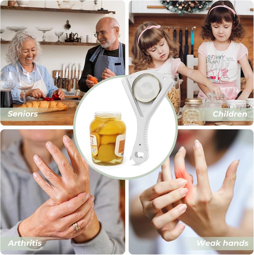 Jar Opener Bottle Opener for Weak Hands, Seniors with Arthritis and Anyone People with Inconvenient Hands,Get Lids Off Easily,Best Gift for Kitchen Gadgets