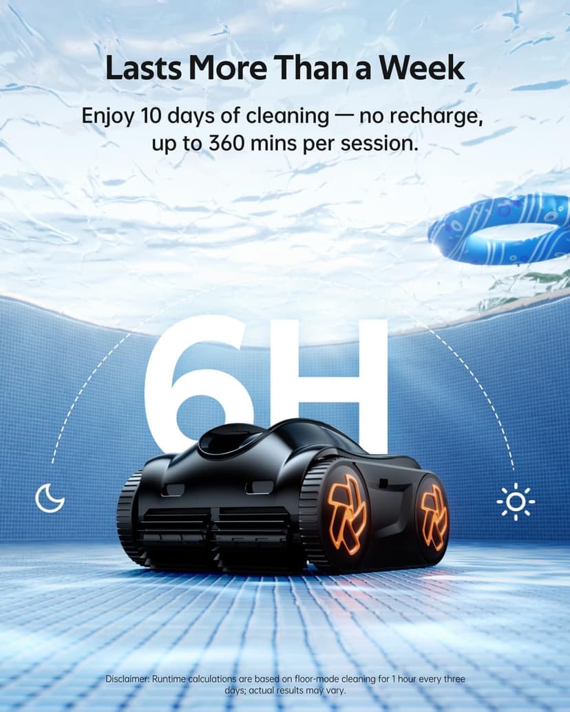 (2026 Upgrade) iGarden Pool Cleaner K60, 6H Cordless Robotic Pool Vacuum for Inground & Above Ground Pools, AI Timer, Smart Navigation, Floor, Walls&Waterline Scrubber, Touchscreen, Auto-Parking