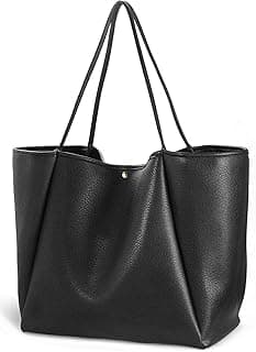 HOXIS Oversize Pu Leather Tote Women Weekender Bag Shopper Handbag Travel Purse