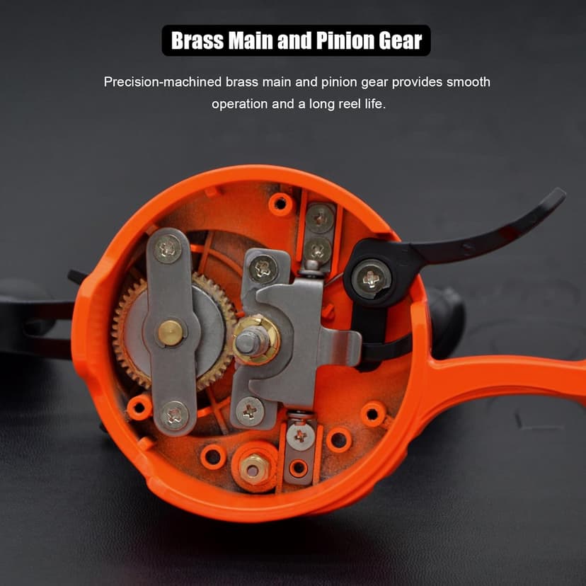 Inline Ice Fishing Reel, Lightweight Graphite Body and Spool, Instant Anti-Reverse, 2.5:1 Gear Ratio, Sensitive Trigger System for One-Handed Operation, Hardwater Fishing for Beginners