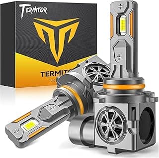 Termitor 2026 Latest 9006 HB4 Bulbs, 50,000LM 1200% Brightness, 6500K Cool White, 80000Hrs Lifespan, 1:1 Size Plug and Play, CANbus Ready, Fog Light Replacement, Pack of 2