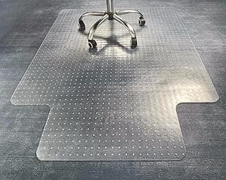 46” x 60” Office Chair Mat for Carpeted Floors – Large, Slip-Resistant, Heavy-Duty Desk Protector with Extended Lip – Easy Glide Rolling Desk Chair Mat for Work, Gaming, Home