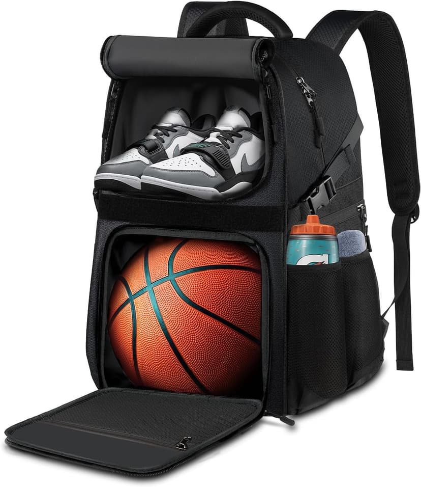 LOINTET Basketball Bag Backpack with Ball Holder Shoes Compartment, Large Basketball Accessories Sports Bag