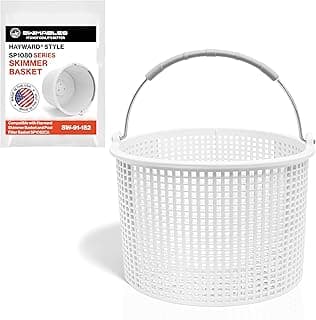 Swimables Pool Skimmer Basket for Inground Pool Compatible with Hayward Skimmer Basket and Pool Filter Basket SP1082CA | Built-in Brass Weight | 316 Stainless Steel Handle & Convenient Rubber Grip