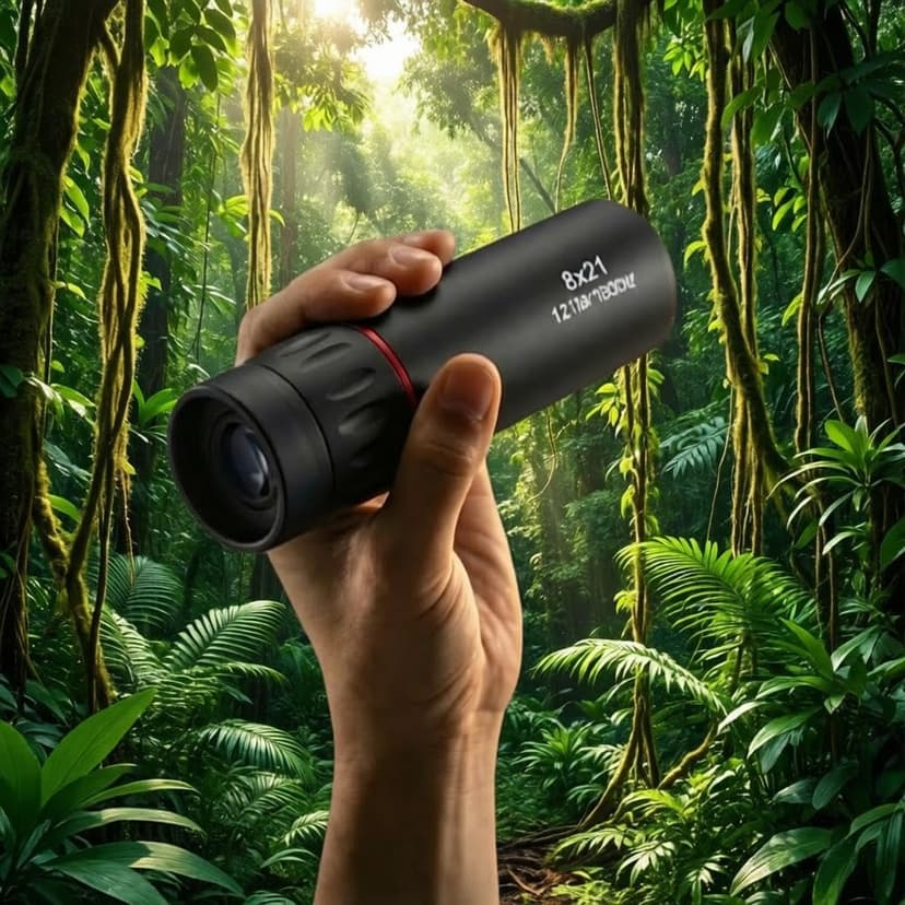 8x21 HD Monocular Telescope Optical, Clear Vision Pocket Scope & High Power, Mini Monoculars for Men Women, Outdoor Gear for Camping, Hunting, Sports, Travel