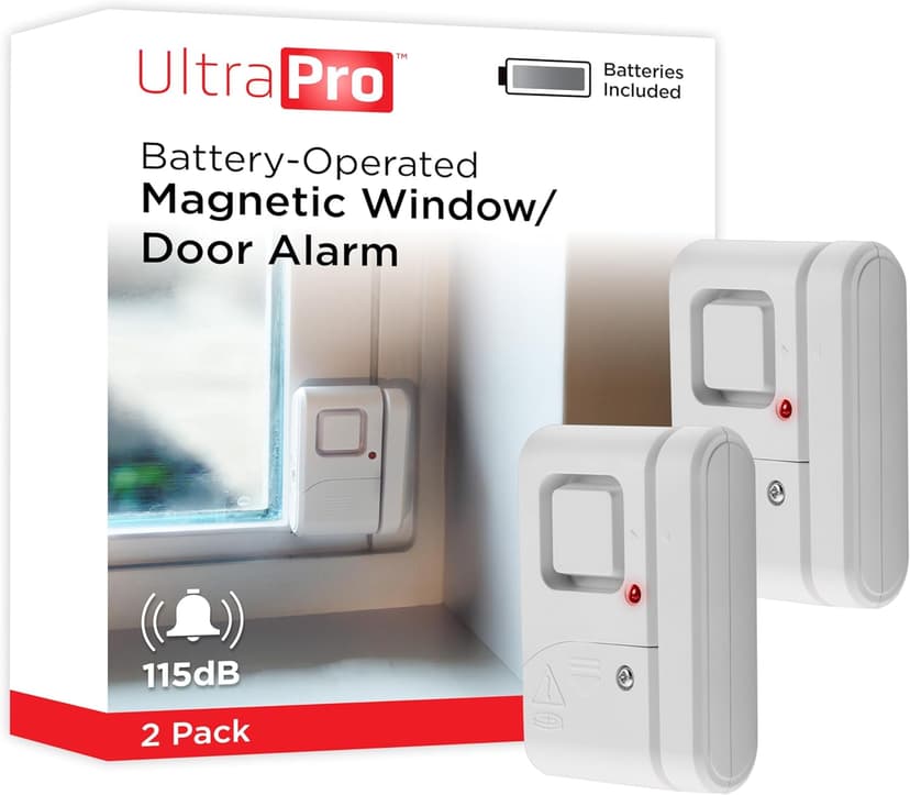 GE 45115 Wireless Magnetic Window Alarms 2 Pack