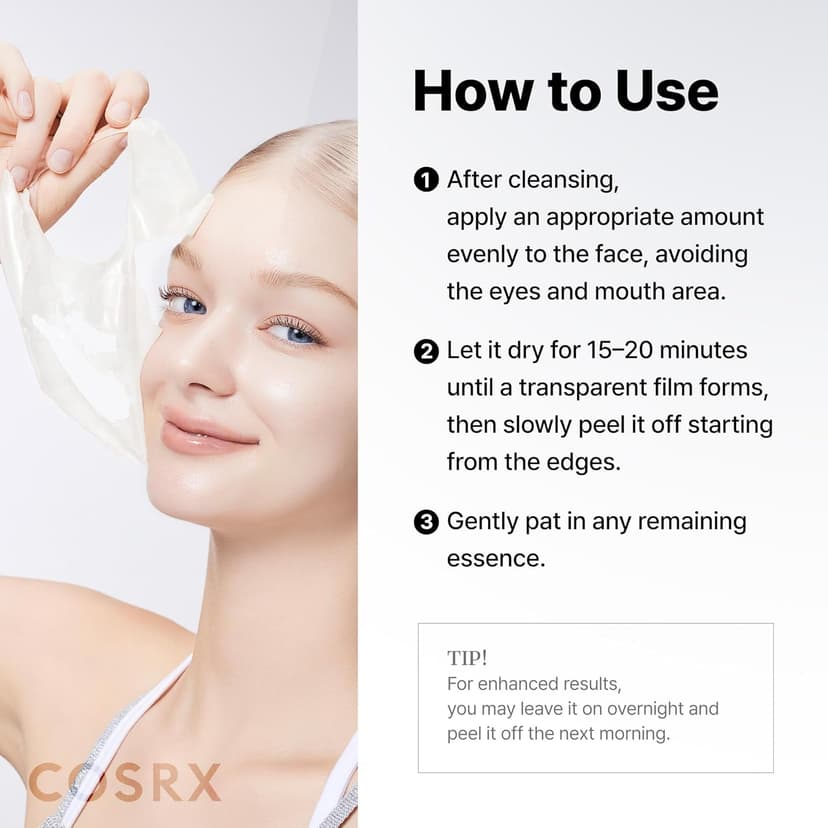 +123% Hydration, Instant Glow, Peel Off Face Mask, Elasticity & Firmness, Korean Skin Care, 1.69 fl oz COSRX PDRN Exosome Overnight Face Mask, Korean Glass Skin Glow, 1.69 fl oz B0FWK57DL4
