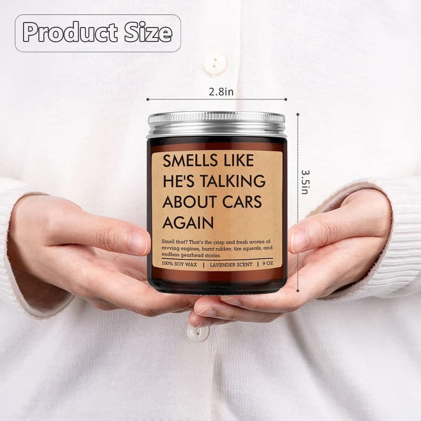 Car Lover Gifts for Men - Funny Christmas, Man Cave Decor, Garage, Birthday Ideas for Auto Mechanic Dad Husband Boyfriend Him Fairy's Gift Candle, Car Guy Gifts, Car Enthusiast Stuff, Automotive Gifts B0GWHQ4FHK