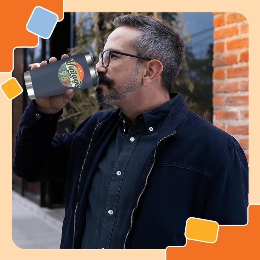 NewEleven 60th Birthday Gifts For Men Women - 1965 60th Birthday Decorations For Him Her - Turning 60 Year Old Gifts For Man, Woman, Mom, Dad, Wife, Husband - 20 Oz Tumbler