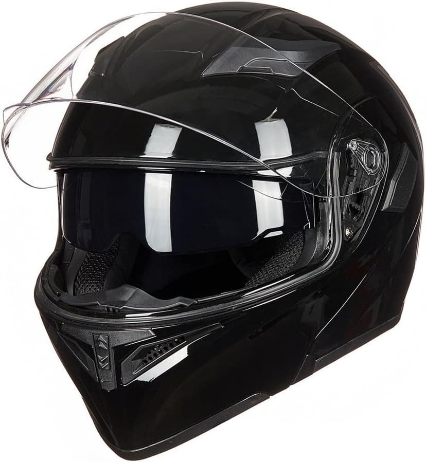 ILM Motorcycle Dual Visor Flip up Modular Full Face Helmet DOT Model 902/902L
