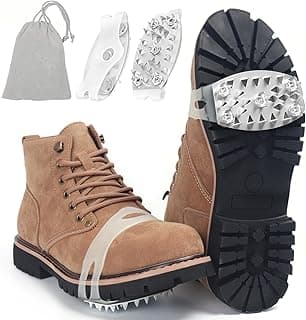 ELIDANTE 25-Spike Traction Cleats with Enhanced Grip | Anti-Slip Ice Cleats for Snow and Ice | Translucent Top Design | Easy On-Off Crampons