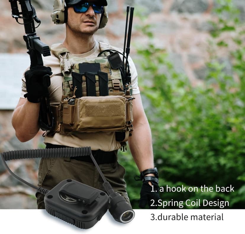 6 Pin PTT Adapter Handheld Microphone Shoulder Speaker Compatible with PRC152/163 Two Way Radio