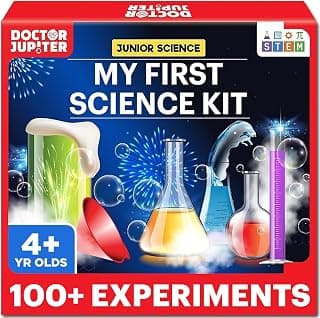 Doctor Jupiter My First Science Kit for Kids Ages 4-5-6-7-8 | Christmas, Birthday Gift Ideas for 4+ Year Old Boys & Girls | Toy Stem Kit with 100+ Experiments | Learning & Educational Projects