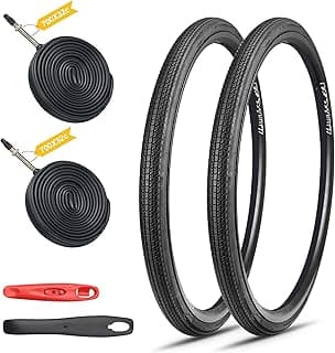 2-Pack 700x28/32/35c Road Bike Tire Set, Foldable Tires with Presta Valve FV48 Inner Tubes and Tires Lever,Suitable for Road Bikes、City Bikes、Touring Bicycle Bike