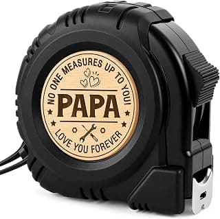 TUZELIYA Papa Birthday Gifts from Daughter Son, 16.5ft 5M Tape Measure Gifts for Him Men, No One Measures Up to You Papa, Daddy Presents, Dad Gifts for Christmas Fathers Day Thanksgiving B0HCZ5MCR9