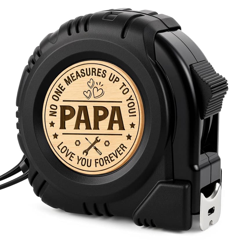 TUZELIYA Papa Birthday Gifts from Daughter Son, 16.5ft 5M Tape Measure Gifts for Him Men, No One Measures Up to You Papa, Daddy Presents, Dad Gifts for Christmas Fathers Day Thanksgiving B0HCZ5MCR9