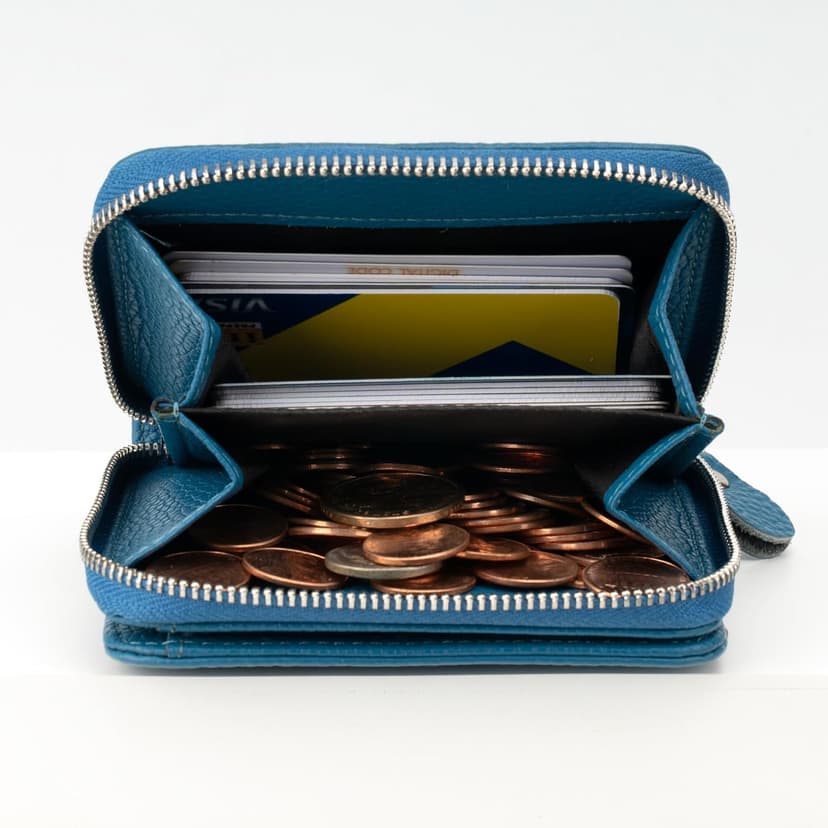 XINNSTAR Small Wallet for Women, Genuine Leather RFID Blocking Credit Card Holder Slim Compact Coin Purse Women's Wallets with ID Window 8 Card Slots