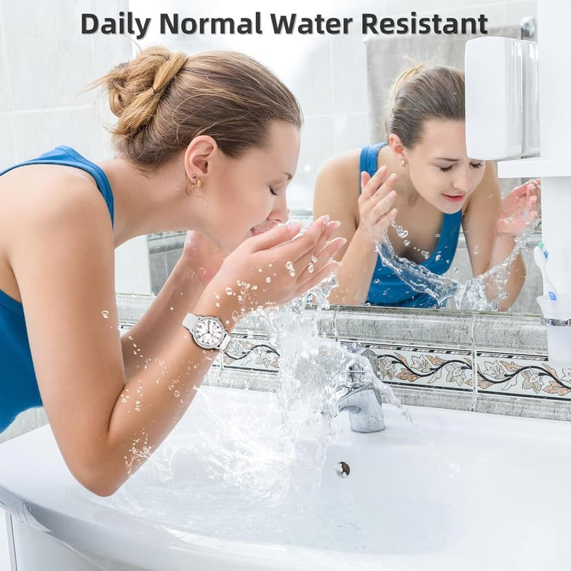 TWOPTION Nurse Watch for Women Waterproof Analog Silicone Watch with Second Hand Nursing Watch