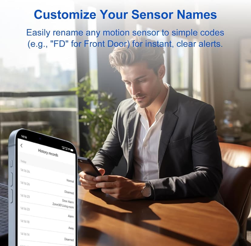 WiFi Wireless Alarm System for Home Security - 24/7 Protection Smart Home Devices 4.3" Touch Screen, GSM/4G+WiFi, App Instant Alerts, No Monthly Fee, Alexa Compatible for Villa, Kids Safety (24 pcs)