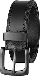 F&L CLASSIC Men's Full Grain Leather Belt Handmade, 1.5 Inch Wide Jeans Dress Belt, Gift Box, USA