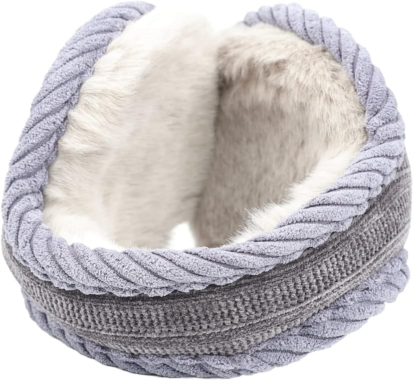 Surblue Winter Unisex Earmuffs Knit Foldable Adjustable Wrap around Ear Warmers