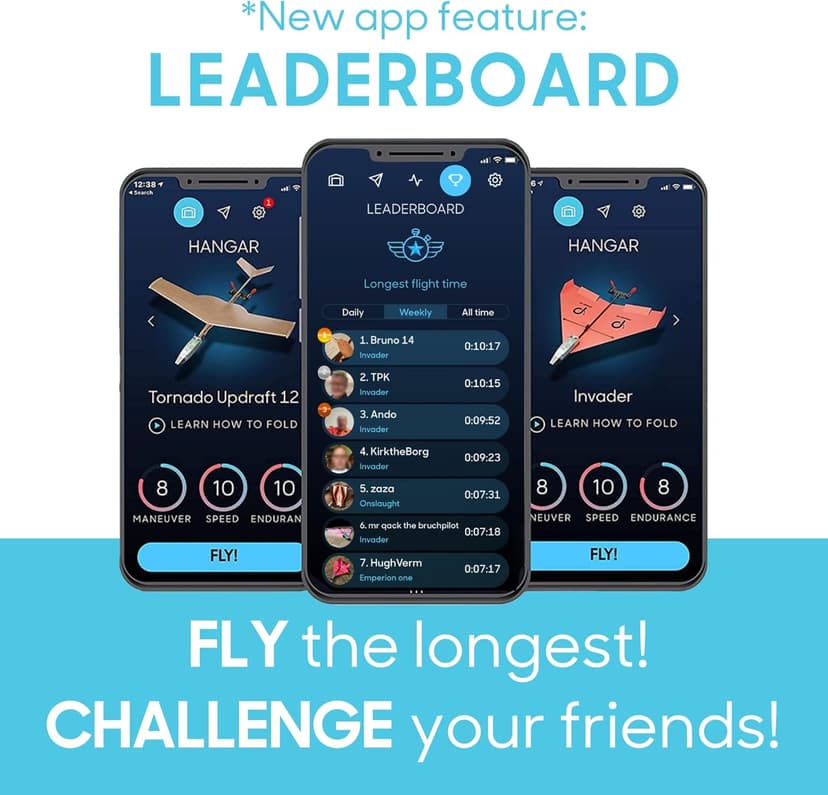 POWERUP 4.0 The Next-Generation Smartphone Controlled Paper Airplane Kit, RC Controlled. Easy to Fly with Autopilot & Gyro Stabilizer. for Hobbyists, Pilots, Tinkerers.