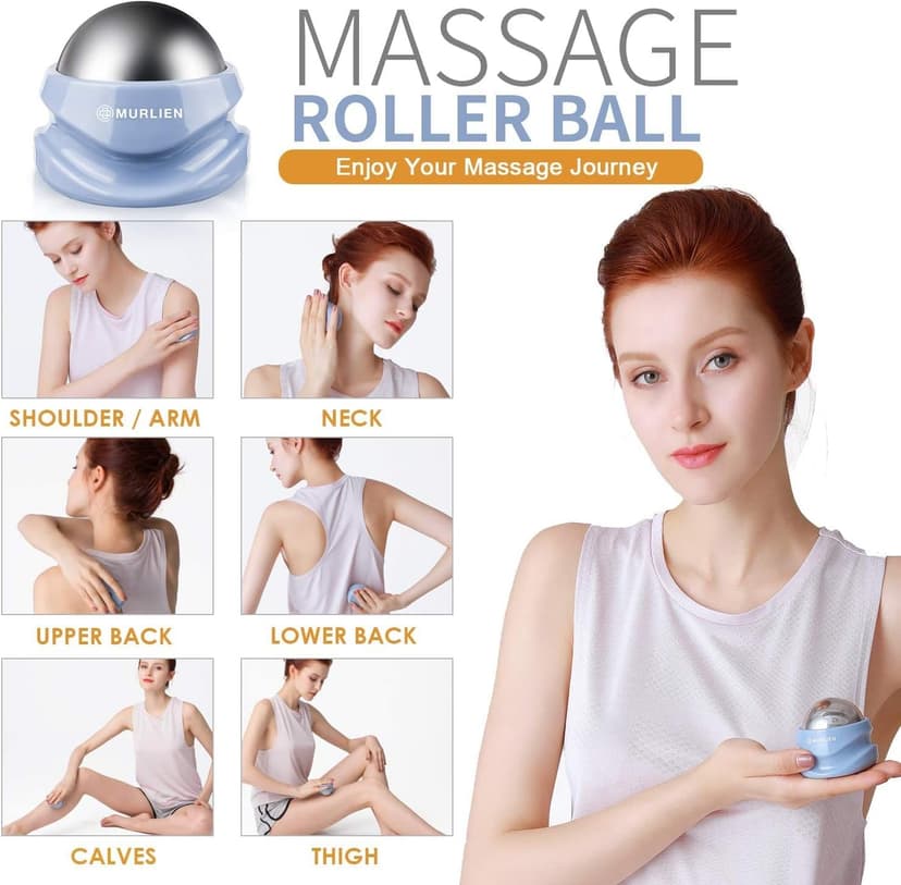 Ice Therapy Massage Roller Ball, Manual Massager for Trigger Point, Deep Tissue Massage, Alleviating Muscle Tension and Pain Relief, Suitable for Neck, Back, Shoulders, Arms, Legs, Thighs etc.