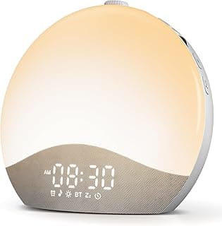 ecozy Sunrise Alarm Clock, White Noise Sound Machine, Upgraded Backlit Buttons for Bedrooms, 26 Soothing Sounds, 17 Night Lights, Bluetooth Speaker, Wake Up Sunlight for Heavy Sleepers, Adults, Kids