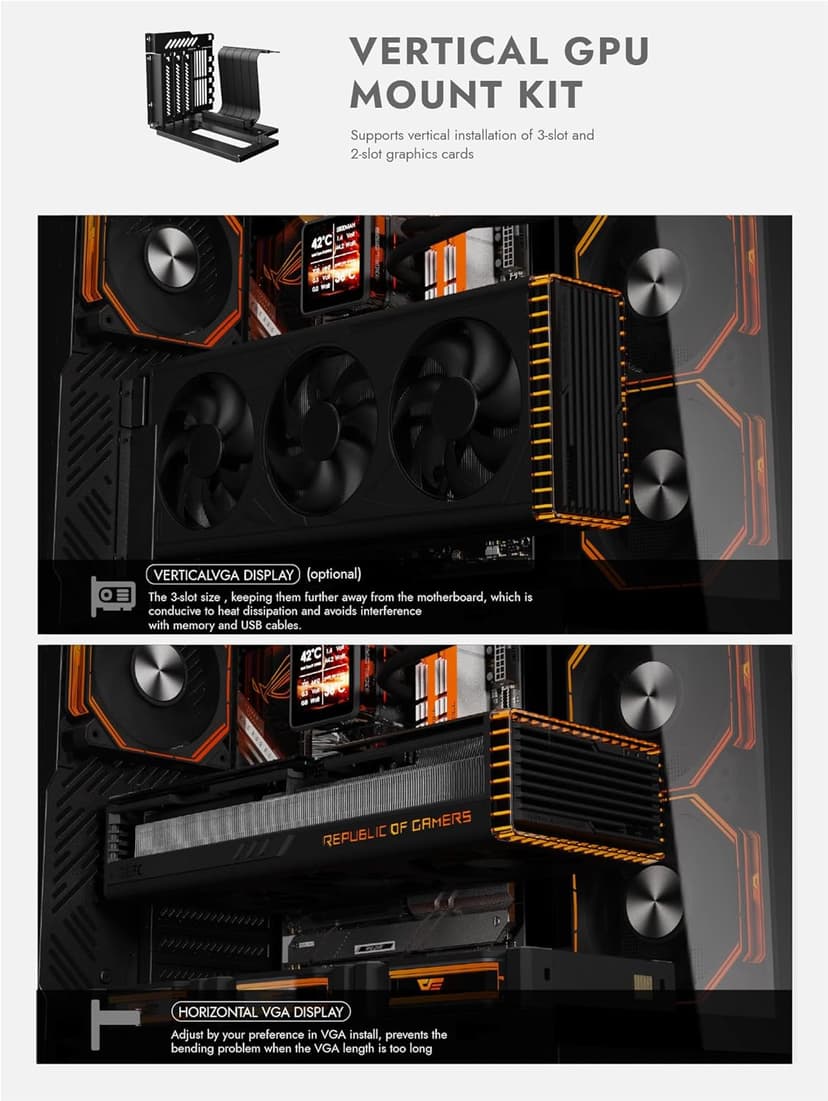 darkFlash DY460 ATX Full-Tower PC Gaming Case, High Airflow, 4×ARGB PWM Fans Included, 330° Full-View Tempered Glass, Separate PSU chamber, Supports RTX 5090 up to 400mm, 360mm Radiator Support, Black