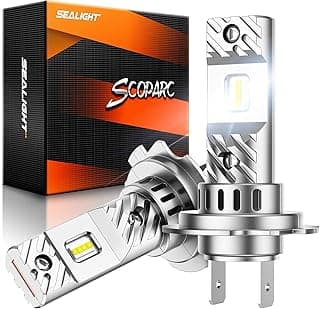 SEALIGHT H7 Bulbs 36000LM Ultra-Bright S6 H7 ATV Bulbs No Adapter Required No Cordless, 6500K White Light, 60000+Long Lifespan, Plug-N-Play, Marker Light Assemblies, Pack of 2