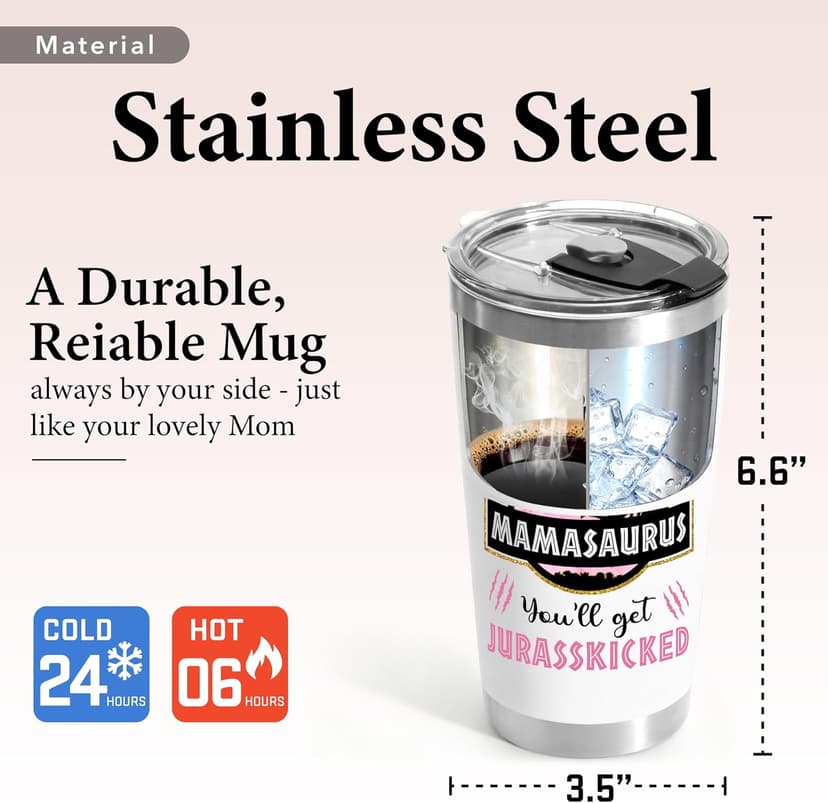 Gifts for Mom from Daughter, Son for Christmas, Mothers Day, Birthday - Mom Christmas Gift - Birthday Gifts for Moms, Happy Birthdays Moms - Best Mother Tumbler 20Oz Stainless Steel Coffee Cup B0GD5SZXVZ