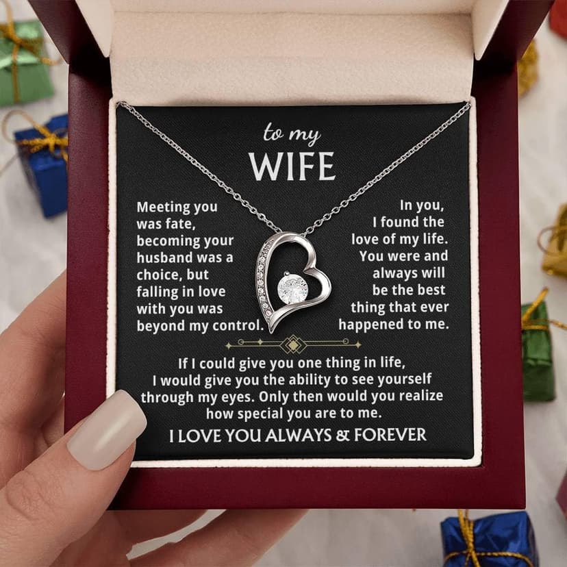 Jewelry To My Wife - The Best Thing That Ever Happened To Me, Forever Love Necklace, Gift for Her, Romantic Christmas Birthday Valentine Gift