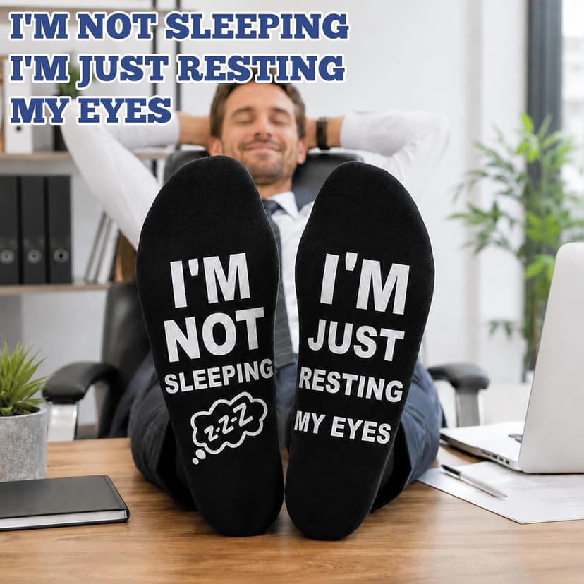 Personalized Fathers Day Gift for Dad Husband, Christmas Stocking Stuffers for Men; Comfortable and Soft Novelty socks Niorasen Birthday Gifts for Men Husband Gamer Teen Boys, Cotton Funny Socks B0D5LZSVSV