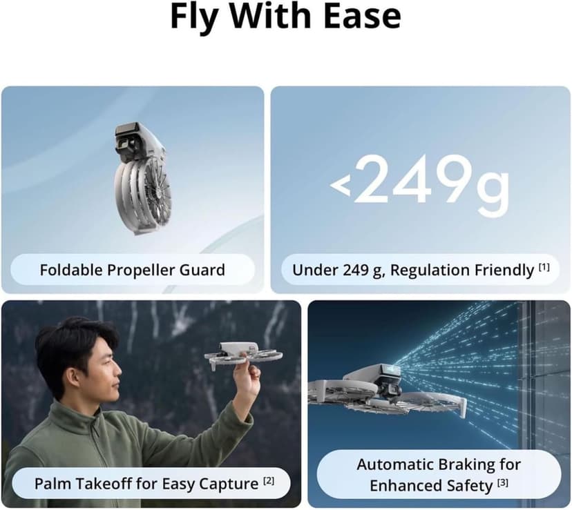 DJI Flip (RC-N3), Drone With 4K UHD Camera for Adults, Under 249 g, 3-Axis Gimbal Stabilization, 44000ft/13km Video Transmission, Palm Takeoff, Auto Return, 31-Min Flight Time, Intelligent Flight