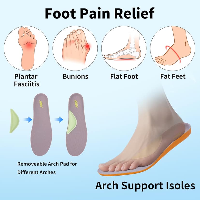 AOV Women Arch Support Walking Shoes Orthotic Sneakers for Plantar Fasciitis Foot and Heel Pain Relief Tennis Shoes